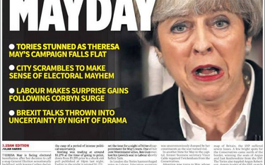 "Chaos" i "szok" - czołówki brytyjskich gazet po wyborach parlamentarnych w Wielkiej Brytanii