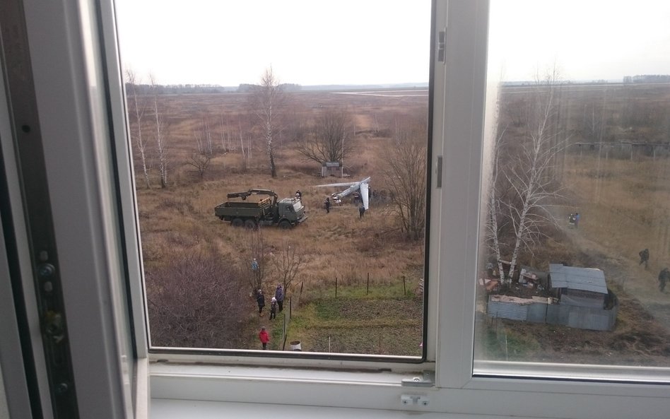 Dron widziany z okna mieszkania w Listwiance. Fot./Vk