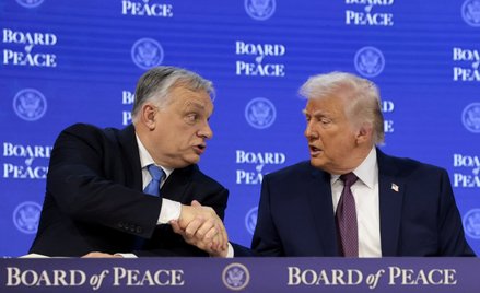 Viktor Orbán i Donald Trump podczas Forum Ekonomicznego w Davos