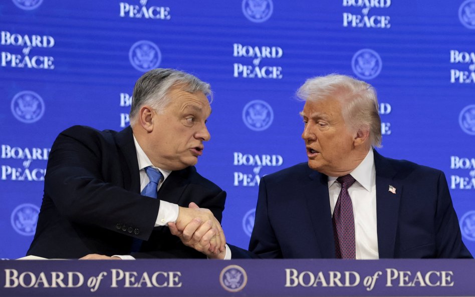 Viktor Orbán i Donald Trump podczas Forum Ekonomicznego w Davos