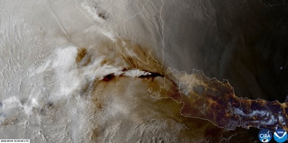 Anak Krakatau, zdjęcie satelitarne z 5 września 2026 r.