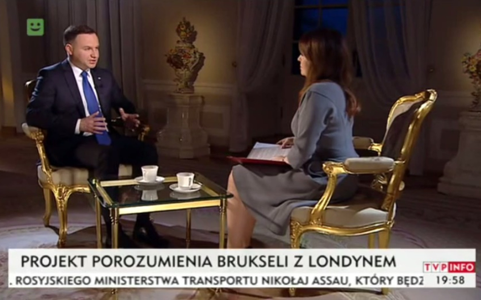 WIDEO: Prezydent Andrzej Duda w TVP Info