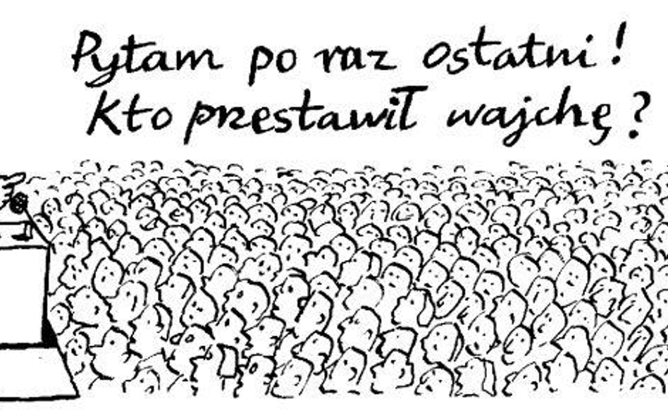 Komentarz rysunkowy. Kto przestawił wajchę?