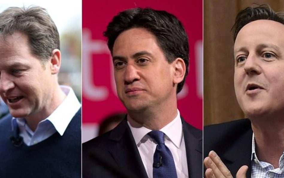 Nick Clegg, Ed Miliband i David Cameron