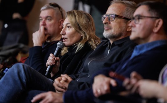 Maja Kleczewska i Grzegorz Niziołek na konferencji prasowej