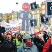 Żądamy podwyżek! Demonstracja pracowników sądownictwa 13 listopada w Warszawie. Jeden z niezliczonyc