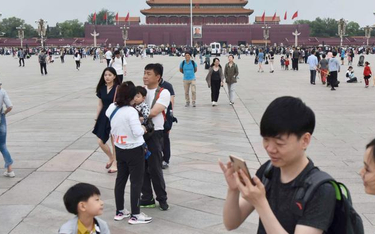 Plac Niebiańskiego Spokoju w Pekinie – żadnych śladów emocji sprzed 30 lat (zdjęcie z 18 maja)