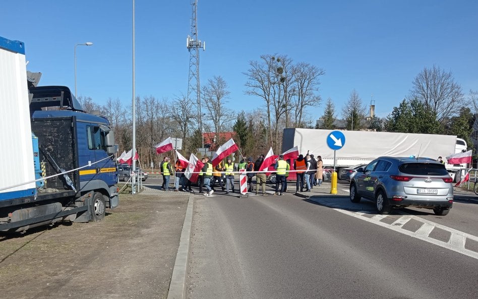 Korczowa 16 lutego 2024 roku, protest rolników.