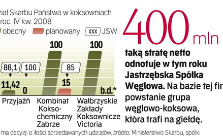 Przyjaźń i Zabrze mają być włączone do JSW i prywatyzowane w 2011 lub 2012 r. Victoria zaś samodziel