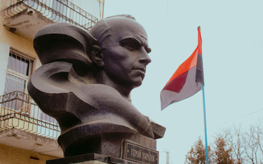 Pomnik Stepana Bandery w Brzeżanach w obwodzie tarnopolskim