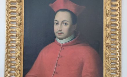 Jeden z odnalezionych obrazów w austriackim zamku. Portret biskupa krakowskiego kardynała Jerzego Ra