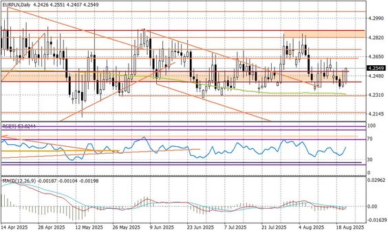 Wykres dzienny EURPLN