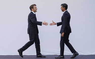 Emmanuel Macron i Rushi Sunak przed spotkaniem bilateralnym w czasie szczytu COP27 w listopadzie ub.