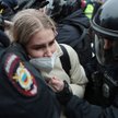 Lubow Sobol, współpracowniczka Aleksieja Nawalnego, zatrzymywana w czasie styczniowej demonstracji p