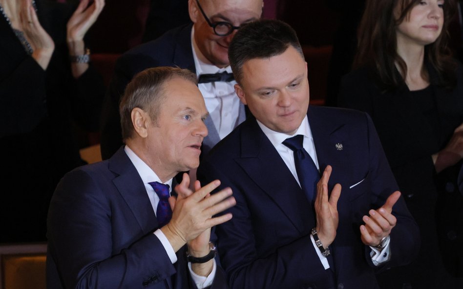 Donald Tusk i Szymon Hołownia