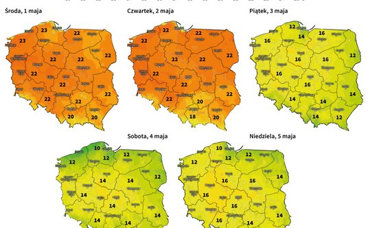 Prognoza pogody na majówkę