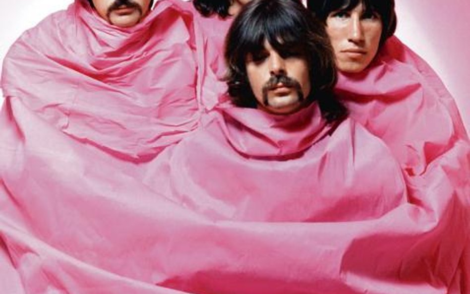 Pink Floyd w 1968 roku w trakcie sesji w Los Angeles. Od lewej: Mason, Gilmour, Wright, Waters