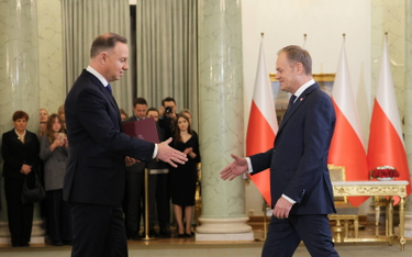 Prezydent Andrzej Duda oraz premier Donald Tusk