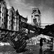 Maria Chrząszczowa na placu Napoleona (dziś pl. Powstańców Warszawy), 1945 rok