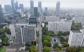 Ulica Grzybowska z lotu ptaka