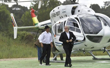 Problemy helikoptera prezydenta Boliwii. O włos od katastrofy