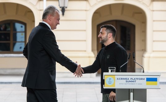 Gitanas Nauseda i Wołodymyr Zełenski w Kijowie