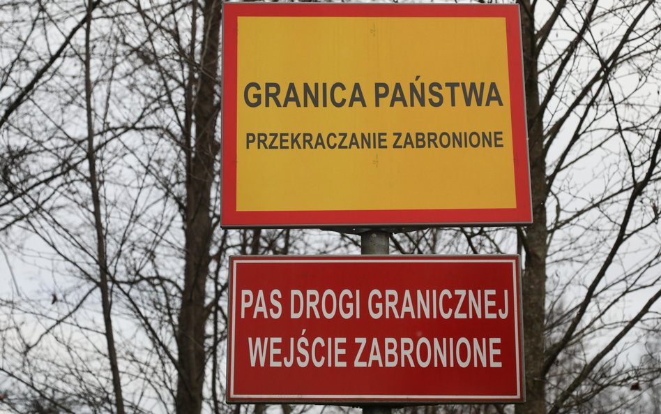 Pas graniczny między Polską a Białorusią