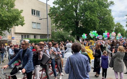 Muzyka na żywo w wykonaniu rowerowej orkiestry