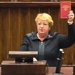 Henryka Krzywonos podczas sejmowej debaty nad nowelizacją ustawy o TK