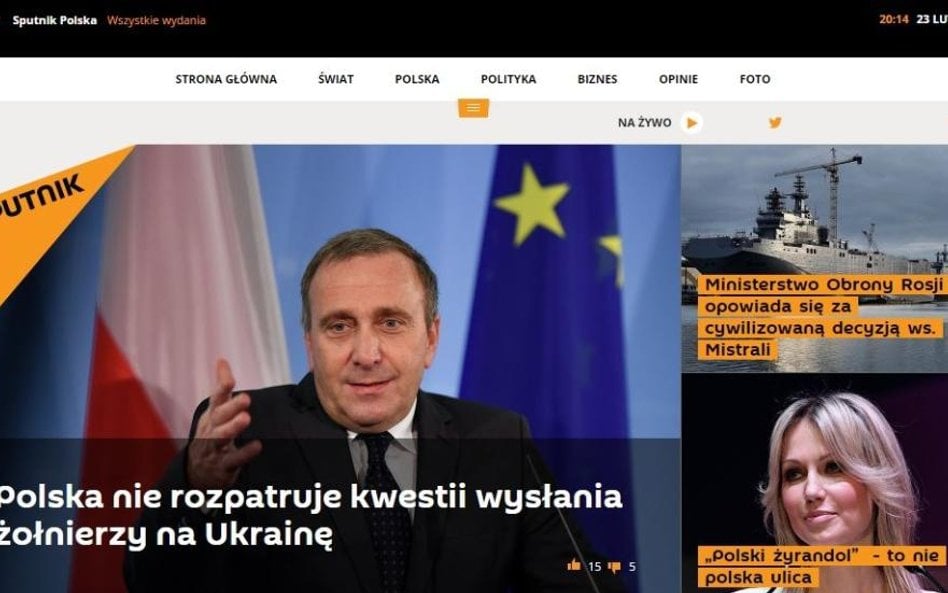 W informacjach i komentarzach Sputnik (pl.sputniknews.com)przedstawia punkt widzenia Kremla