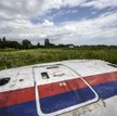 Miejscowość Grabowe na Ukrainie. Fragment samolotu malezyjskich linii lotniczych, który rozbił się w