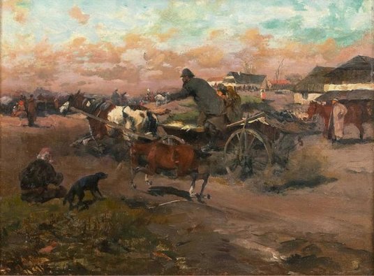 Obraz Józefa Brandta wyceniono na 100 tys. zł.