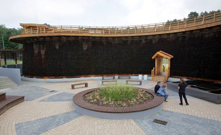 Tężnia solankowa w nowym kompleksie uzdrowiskowym w Lidzbarku Warmińskim