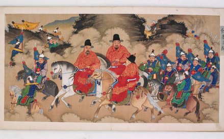 Autor nieznany, Działalność Wang Qionga dynastia Ming (1368–1644) album, papier, tusz, farby wodne