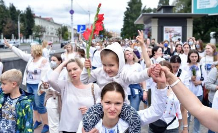 Kobiety protestują w Mińsku