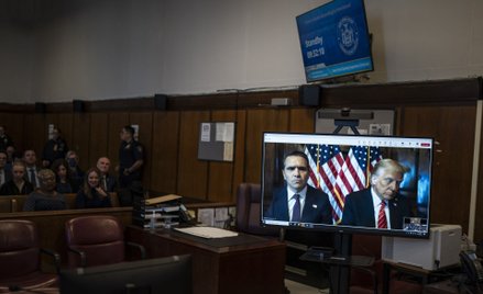 Donald Trump wysłuchał wyroku łącząc się zdalnie z sądem z Florydy