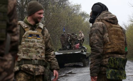 Ukraińscy żołnierze w rejonie Izium