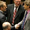 Donald Tusk i Janusz Palikot w Sejmie (2008 r.)