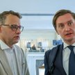Posłowie PiS Marcin Romanowski (L) i Sebastian Kaleta (P) w Sejmie w Warszawie