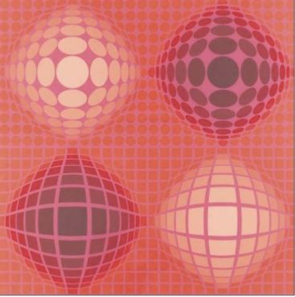 Serigrafia Victora Vasarelyego ma wycenę 7–10 tys. zł.