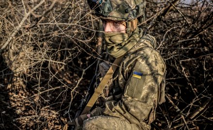 Ukraiński żołnierz w obwodzie donieckim