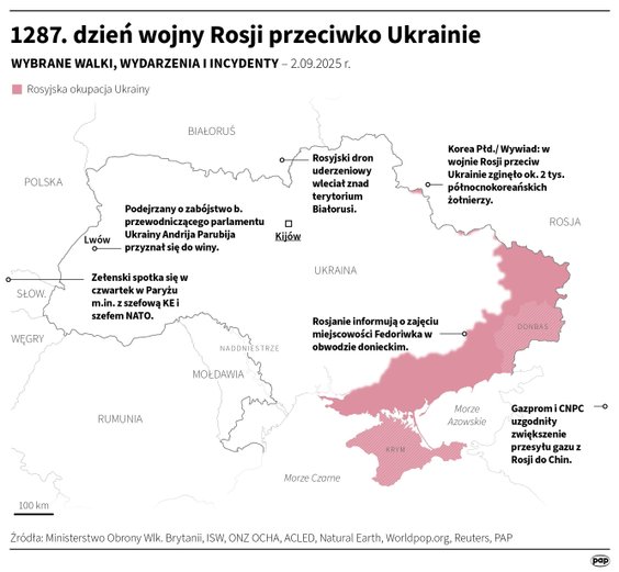 Tak wyglądała sytuacja na froncie w 1287 dniu wojny