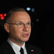 Prezydent RP Andrzej Duda podczas briefingu prasowego na terenie Ambasady RP w Pekinie