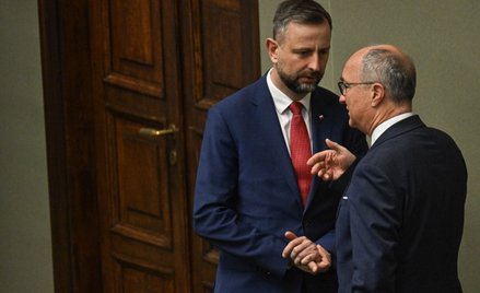 Marszałek Włodzimierz Czarzasty (P) oraz wicepremier, minister obrony narodowej Władysław Kosiniak-K
