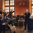 Obraz André Brouilleta „Une leçon clinique à la Salpêtrière” z 1887 r. przedstawiający wykład Jeana-