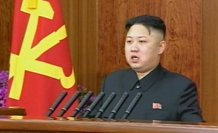 Na zdjęciu Kim Dzong Un