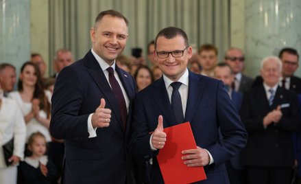 Prezydent Karol Nawrocki i powołany na szefa gabinetu prezydenta Paweł Szefernaker