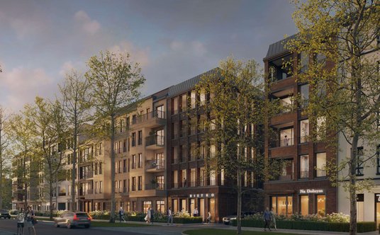 Jaskółcza to budynek składający się z dwóch brył. Jego charakterystyczne „przecięcie” oddzieli część