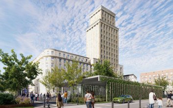 Wizualizacja zazielenionego skweru na placu Powstańców Warszawy