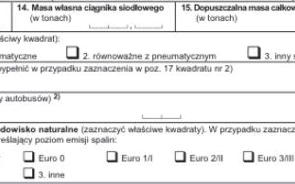 Punkty od 13 do 20 – to dane techniczne istotne dla ustalenia właściwej stawki podatkowej.